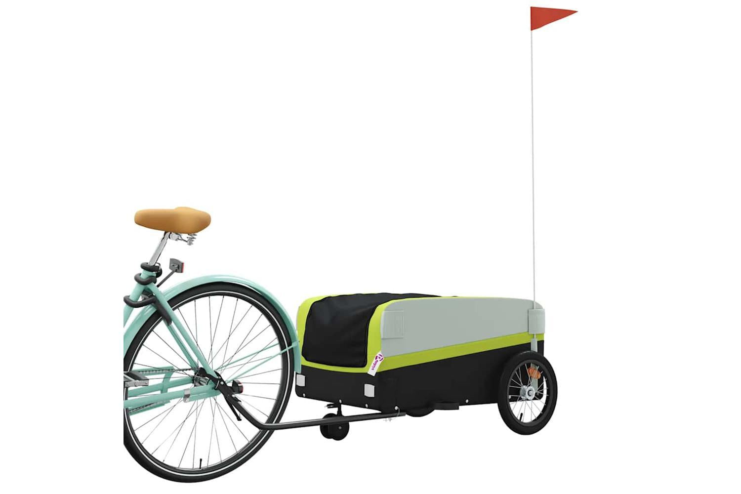 Vidaxl Bike Trailer Black And Green 45 Kg Iron-3