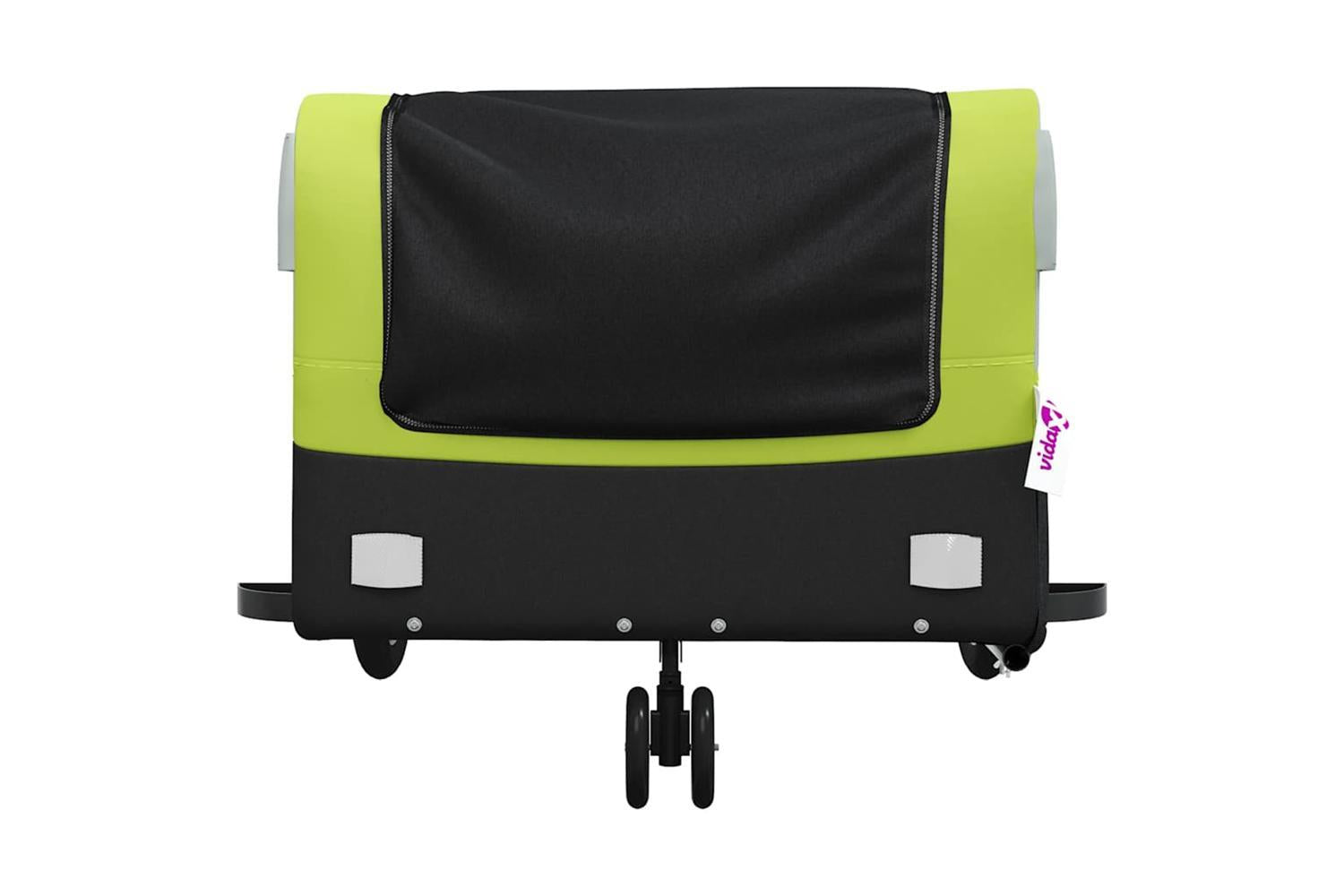 Vidaxl Bike Trailer Black And Green 45 Kg Iron-6