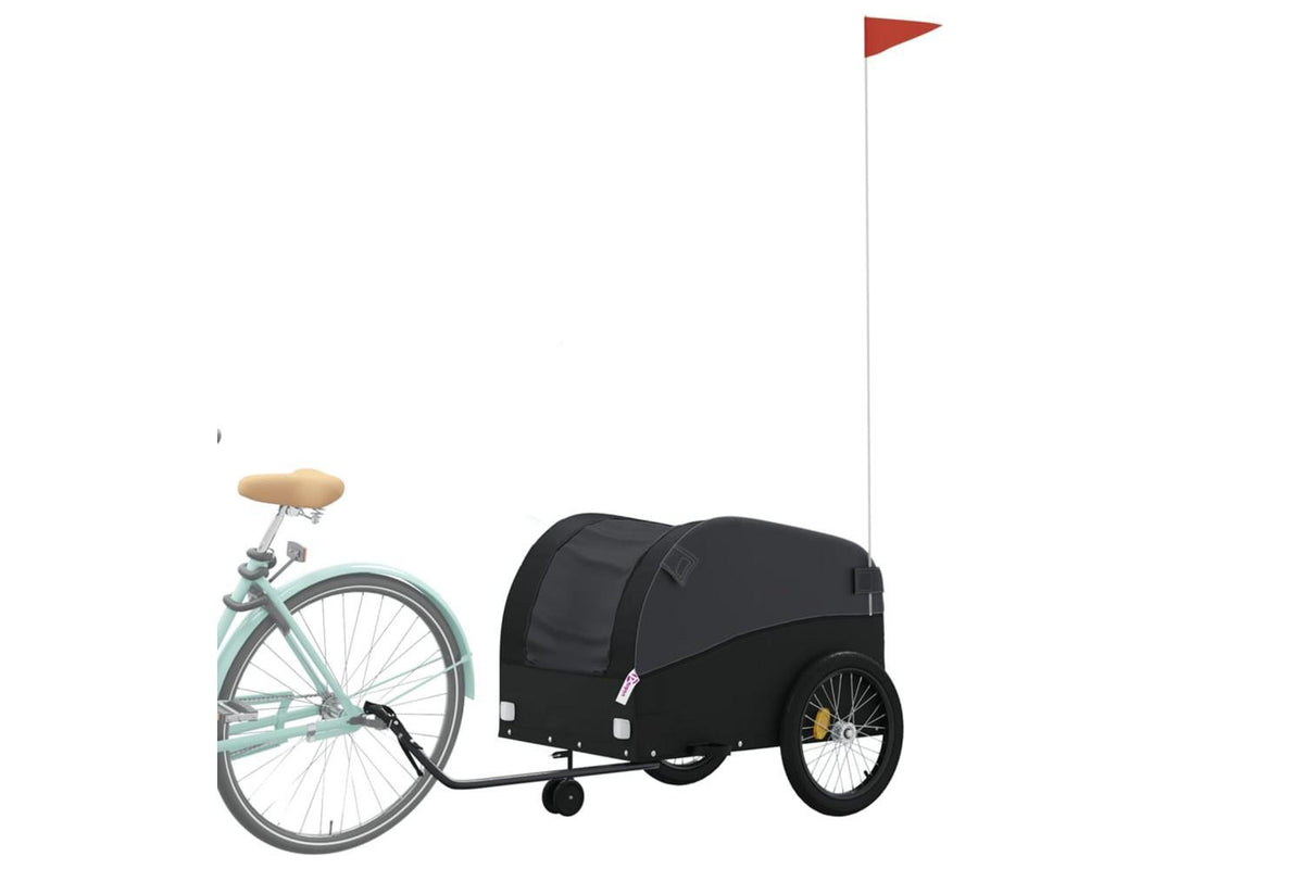 Vidaxl Bike Trailer Black 45 Kg Iron-3