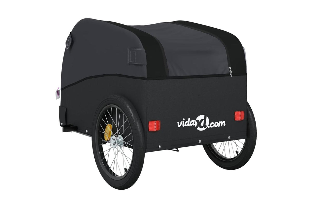 Vidaxl Bike Trailer Black 45 Kg Iron-8