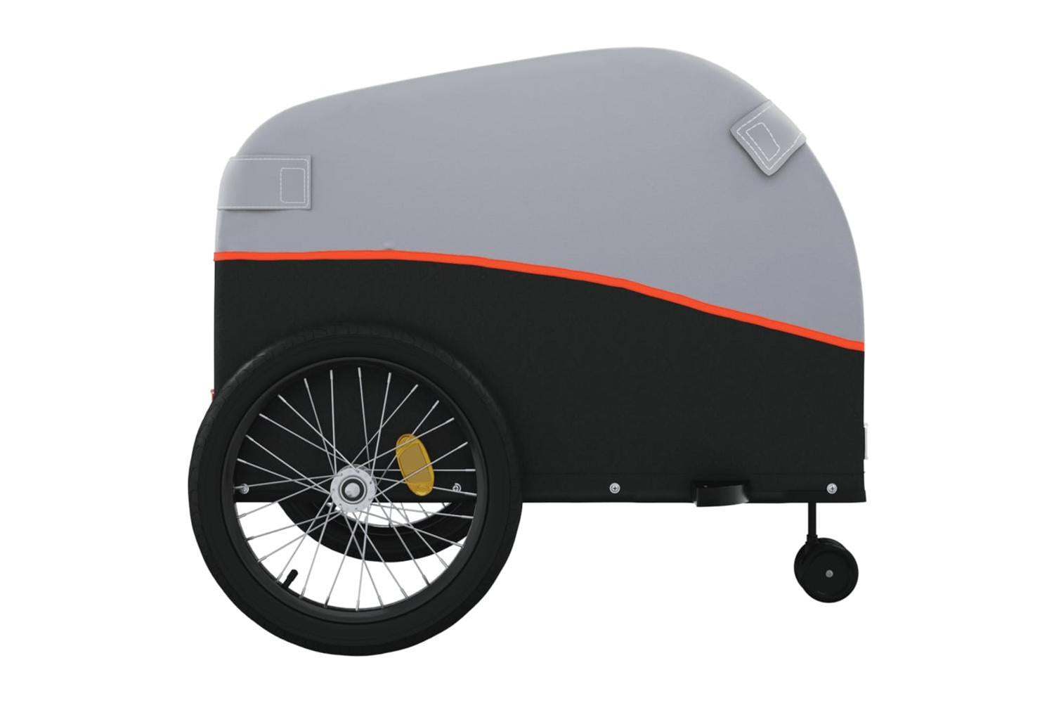 Vidaxl Bike Trailer Black And Orange 45 Kg Iron-7
