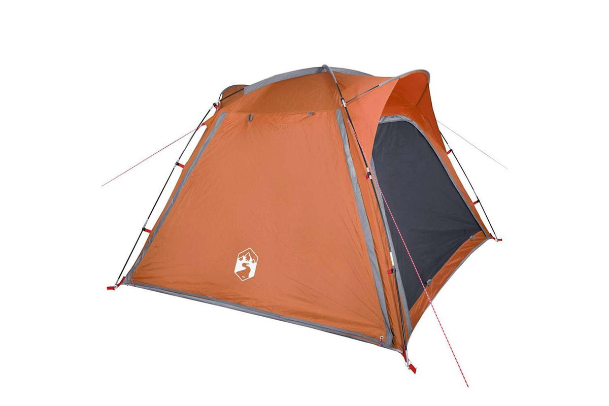 Vidaxl Camping Tent 4-person Grey And Orange Quick Release Waterproof-6