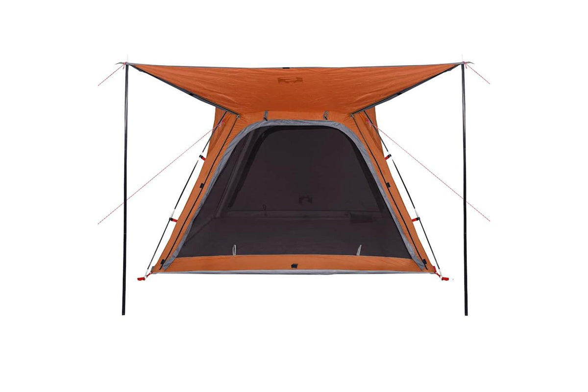 Vidaxl Camping Tent 4-person Grey And Orange Quick Release Waterproof-8