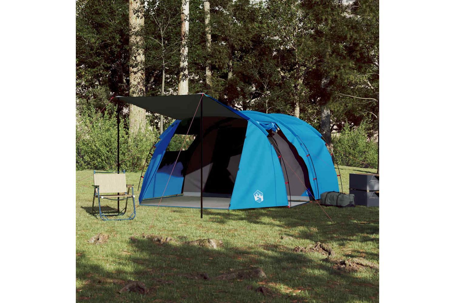 Vidaxl Camping Tent Tunnel 4-person Blue Waterproof-3