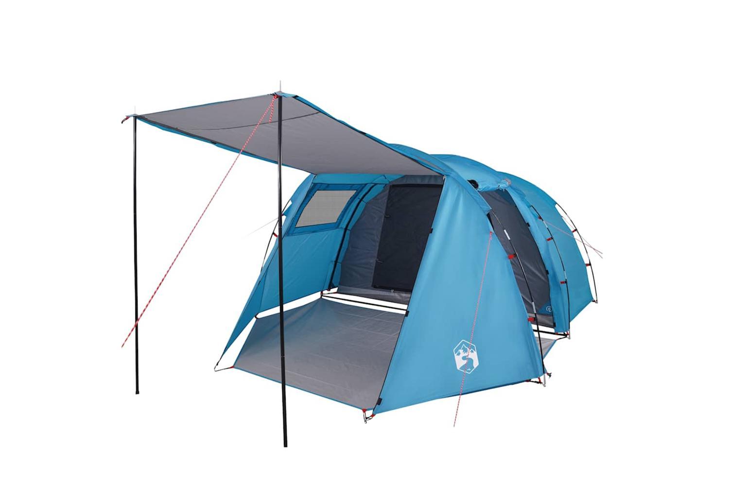 Vidaxl Camping Tent Tunnel 4-person Blue Waterproof-4