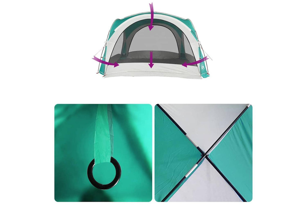 Vidaxl Party Tent Green Waterproof-9