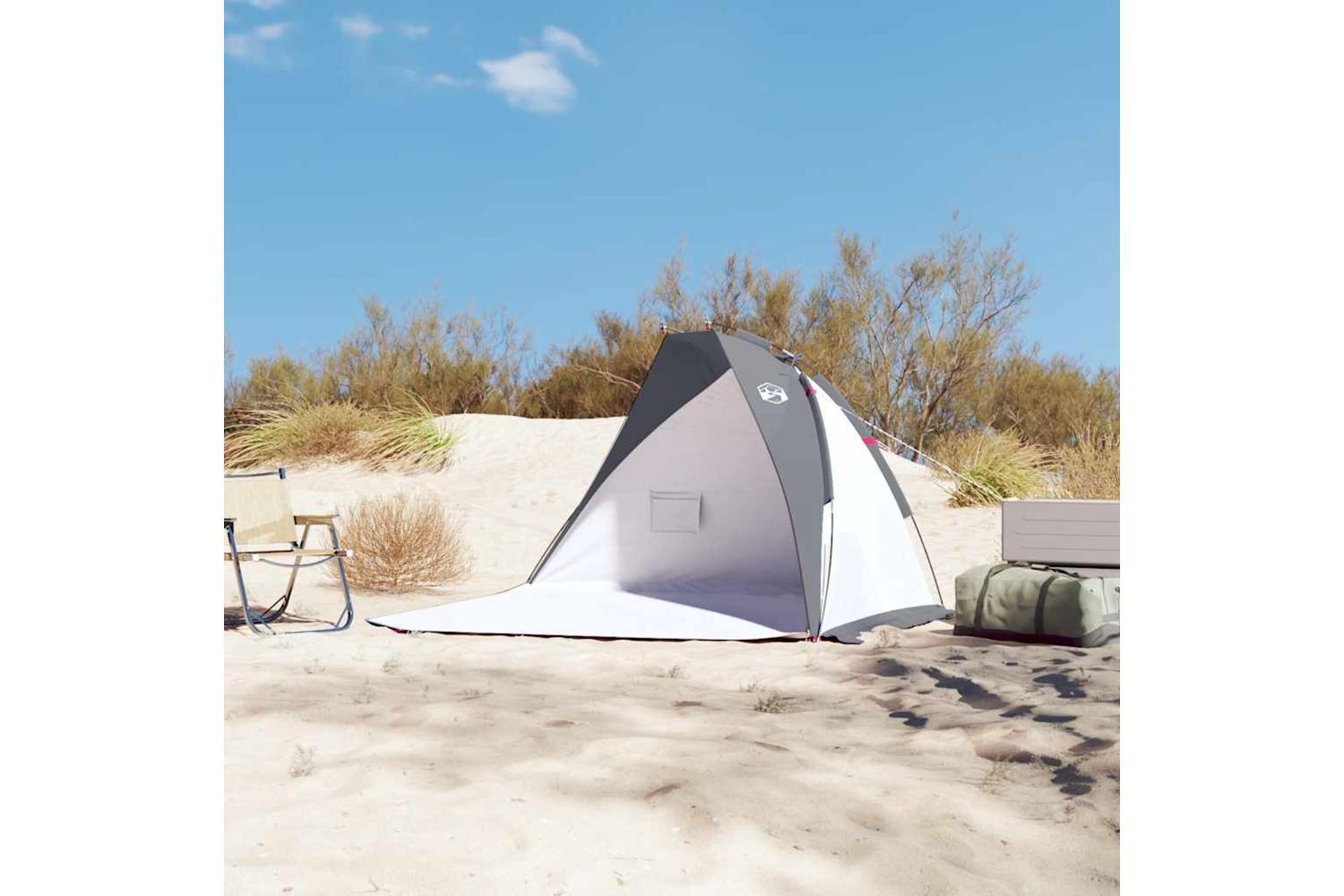 Vidaxl Beach Tent Grey 268x223x125 Cm 185t Polyester-3