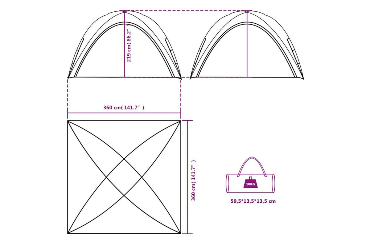 Vidaxl Party Tent Blue Waterproof-10