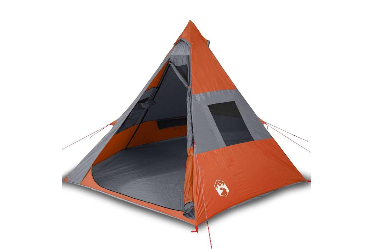 Vidaxl Camping Tent Tipi 7-person Orange Waterproof-2