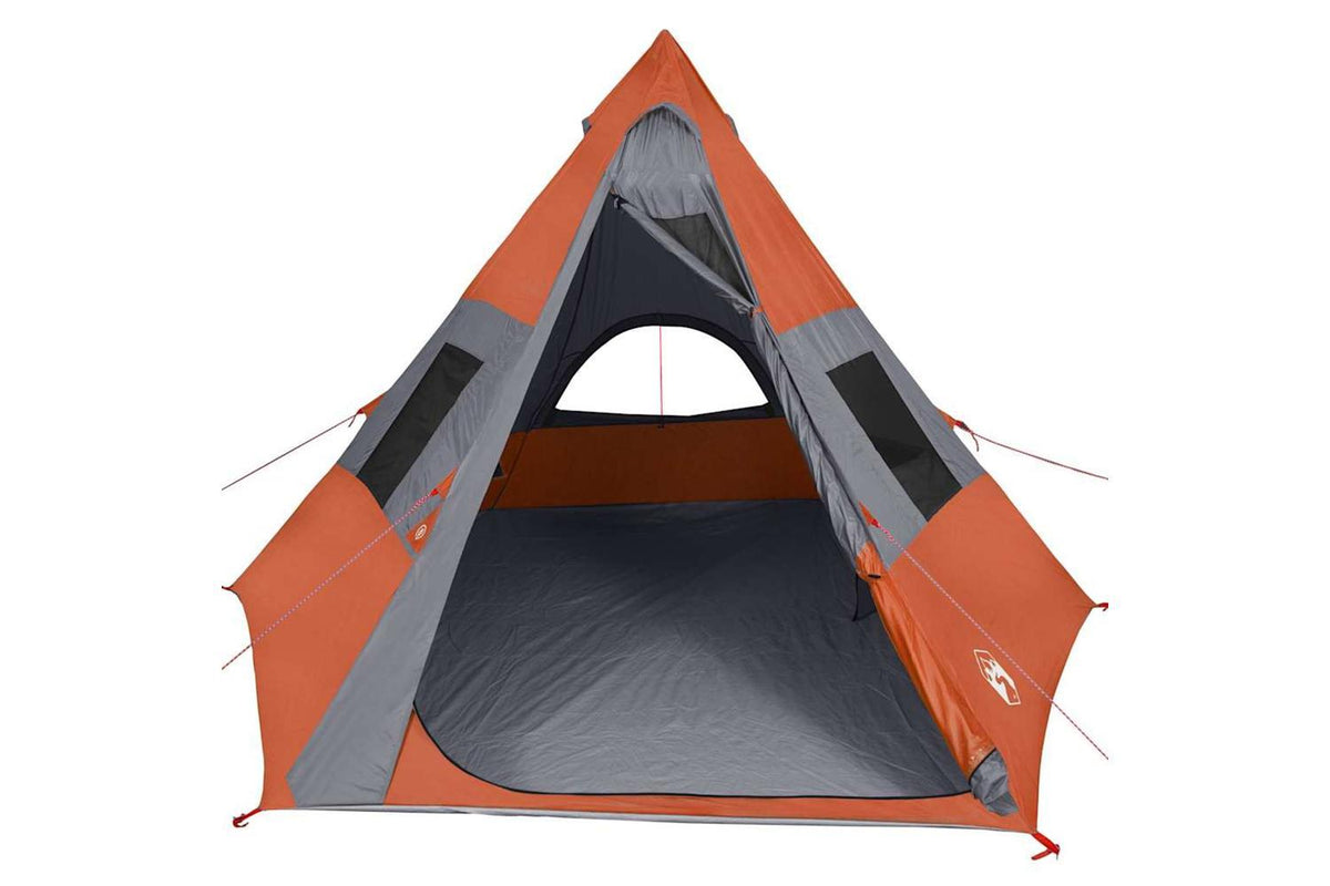 Vidaxl Camping Tent Tipi 7-person Orange Waterproof-5