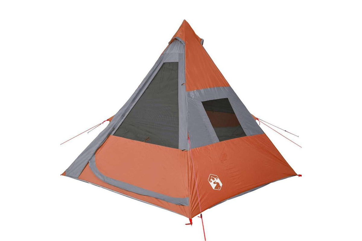Vidaxl Camping Tent Tipi 7-person Orange Waterproof-6