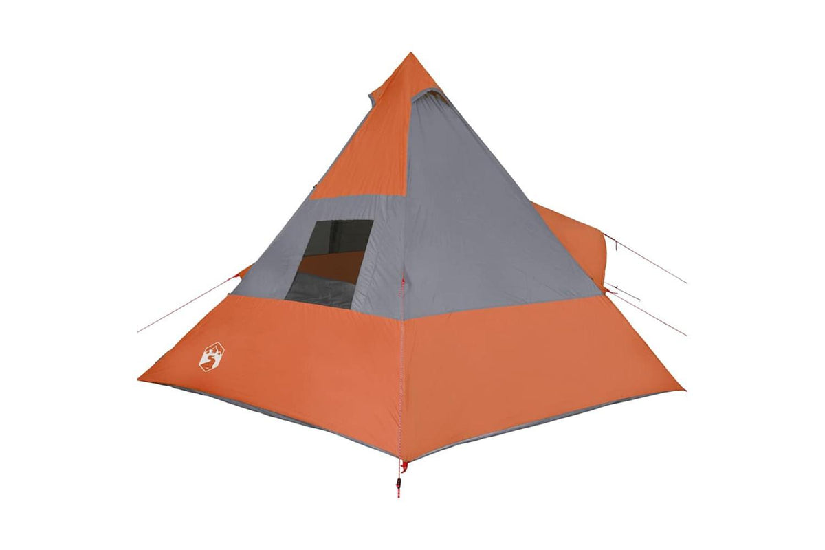 Vidaxl Camping Tent Tipi 7-person Orange Waterproof-8
