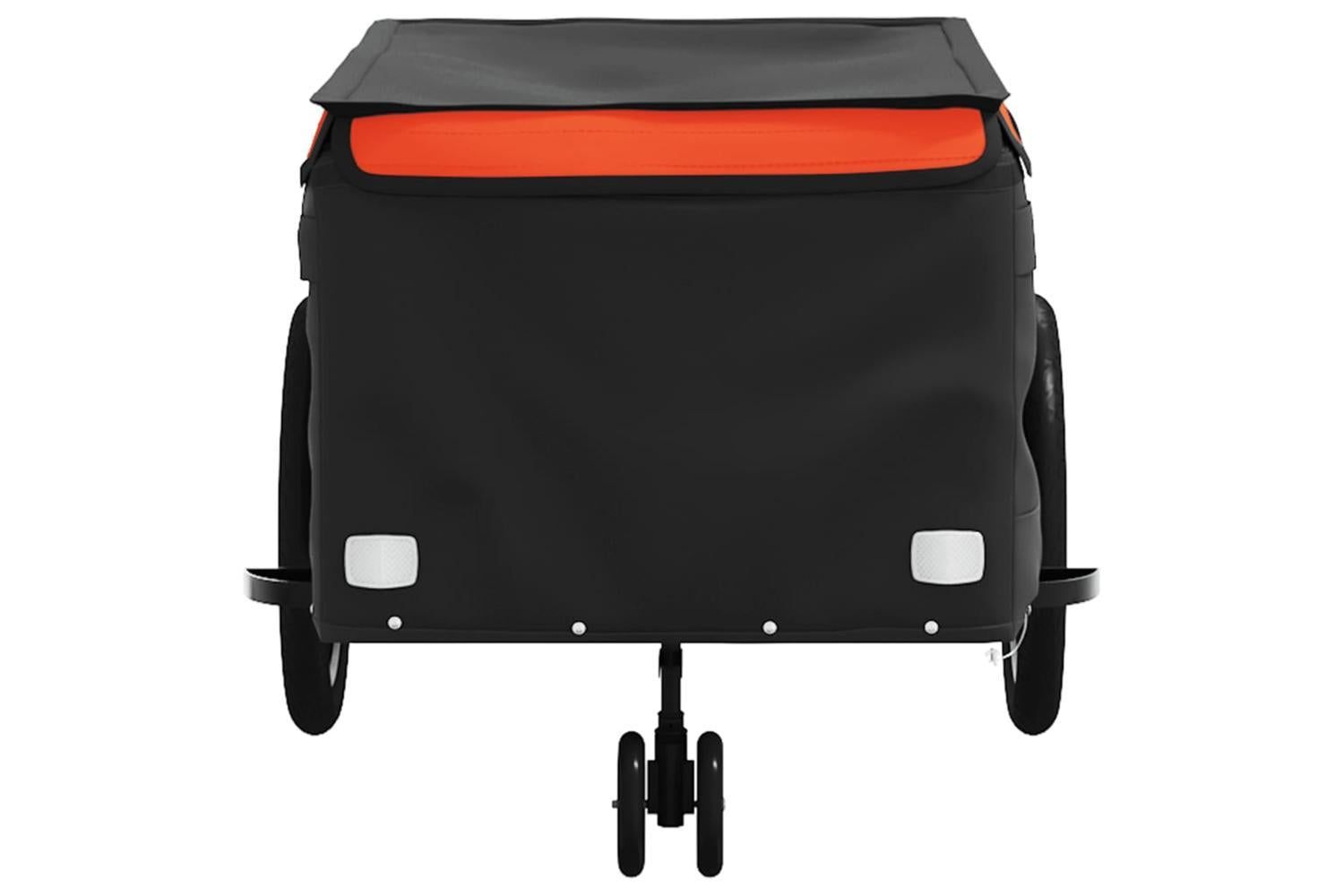 Vidaxl Bike Trailer Black And Orange 45 Kg Iron-6