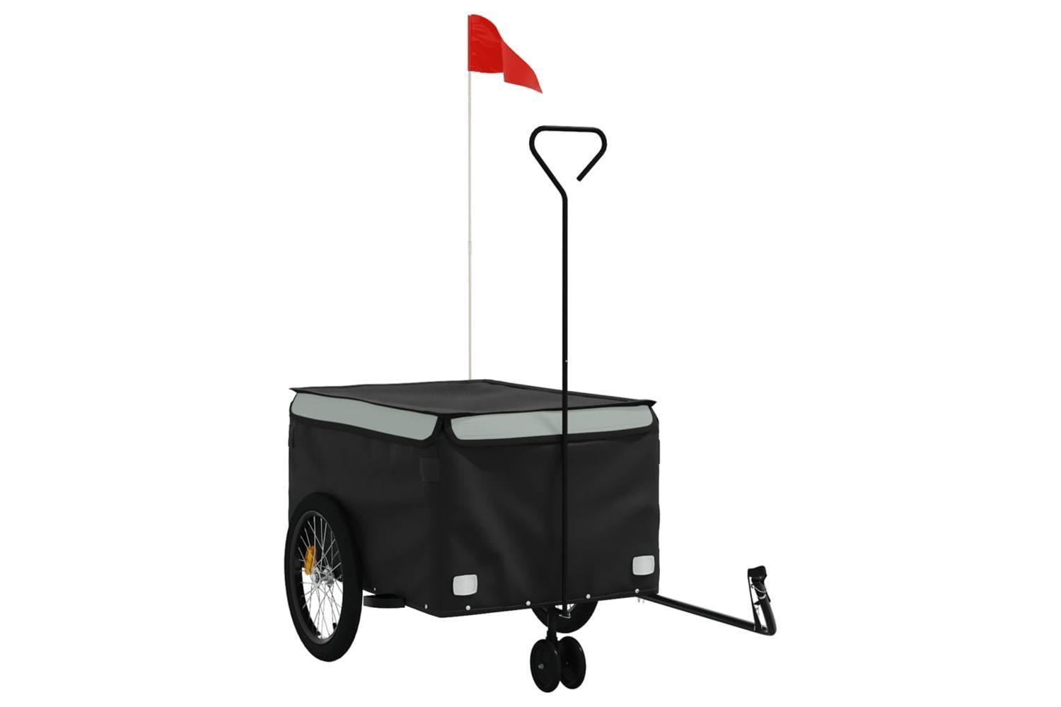 Vidaxl Bike Trailer Black And Grey 45 Kg Iron
