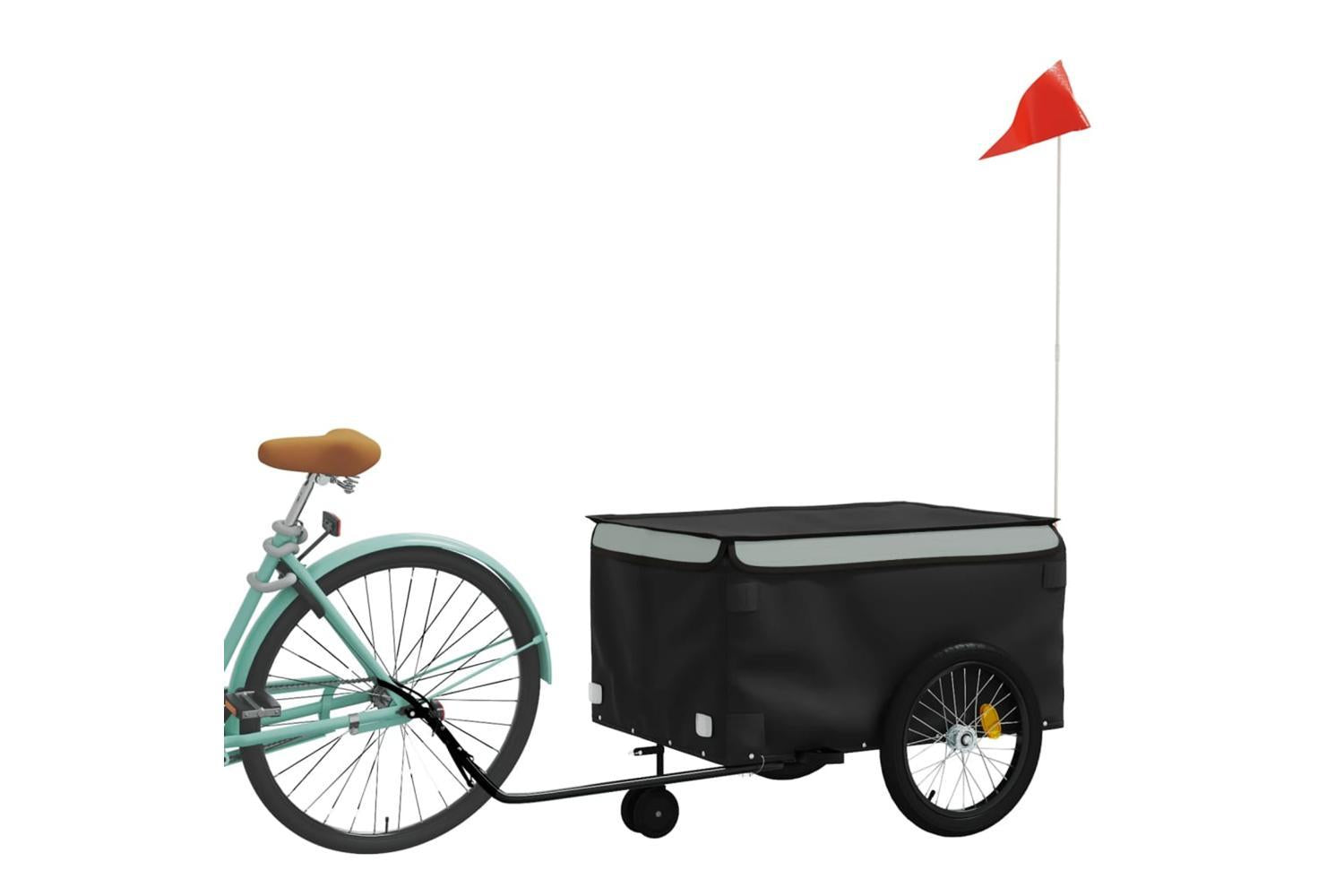 Vidaxl Bike Trailer Black And Grey 45 Kg Iron-3