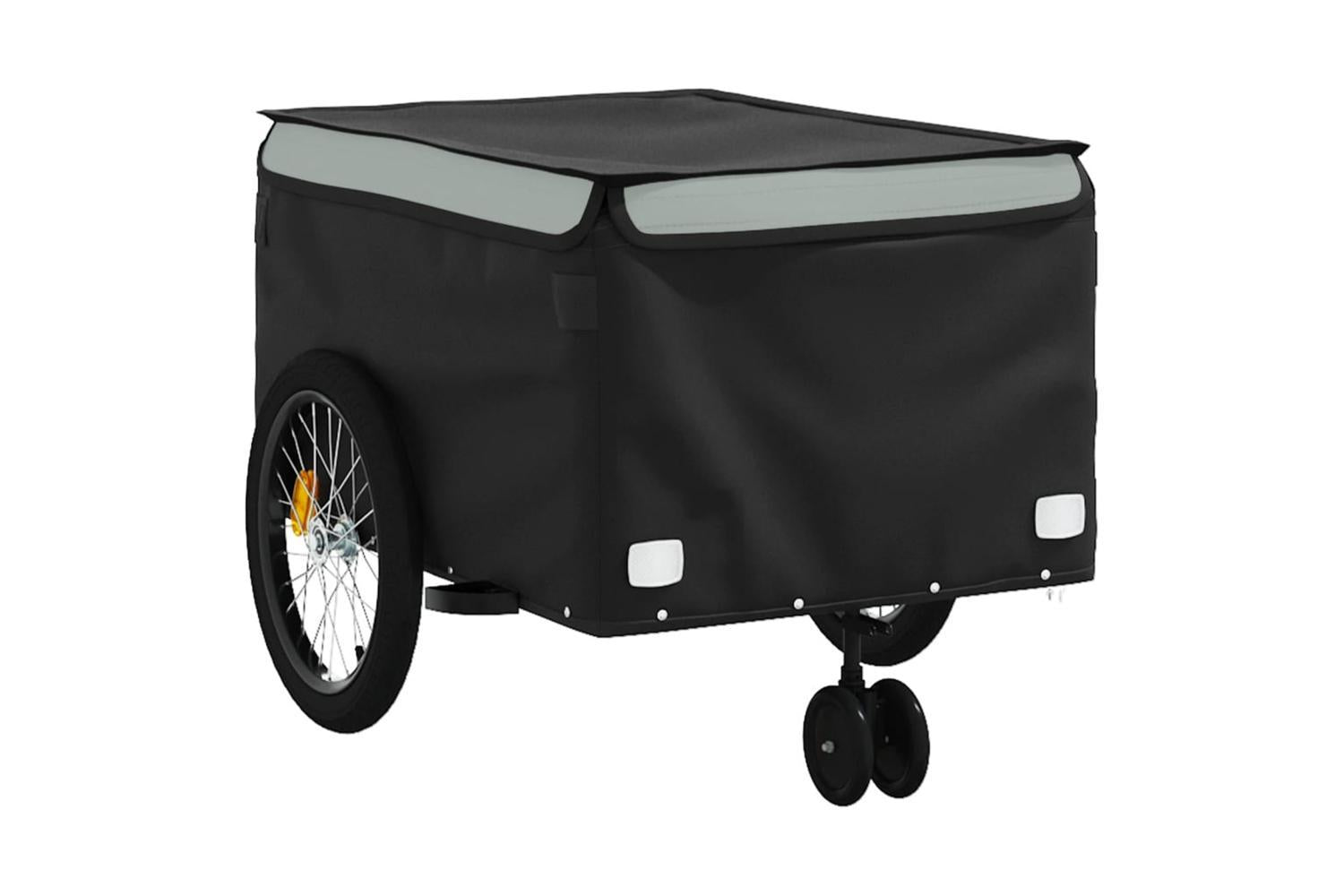 Vidaxl Bike Trailer Black And Grey 45 Kg Iron-4