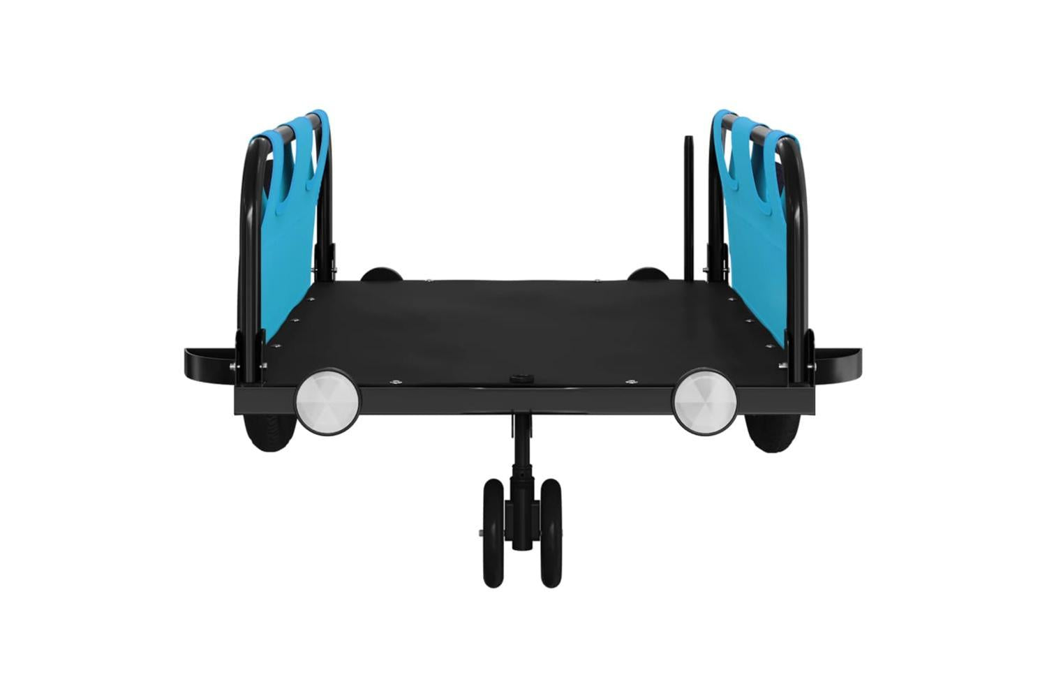 Vidaxl Bike Trailer Blue Oxford Fabric And Iron-5