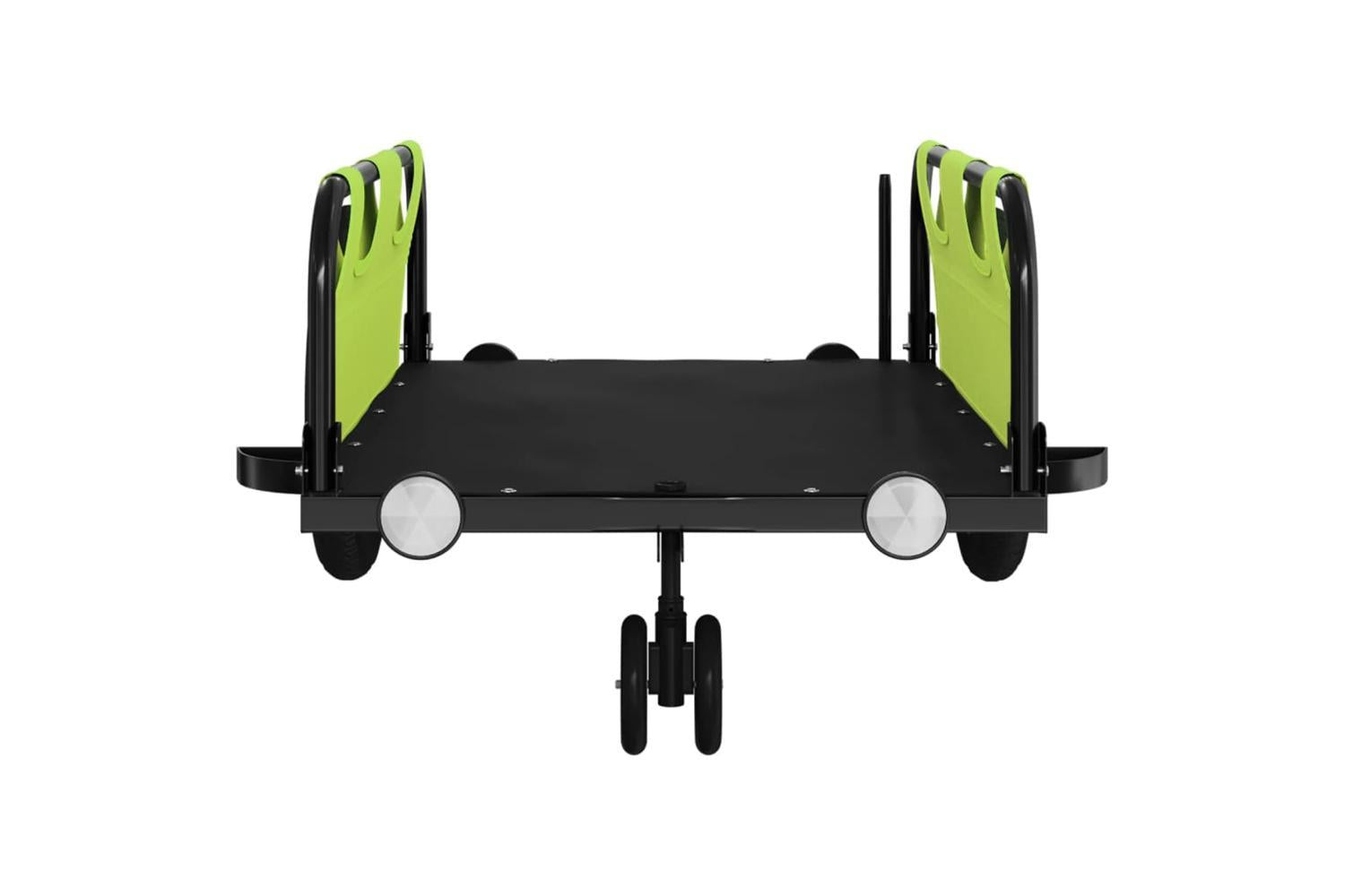 Vidaxl Bike Trailer Green Oxford Fabric And Iron-5