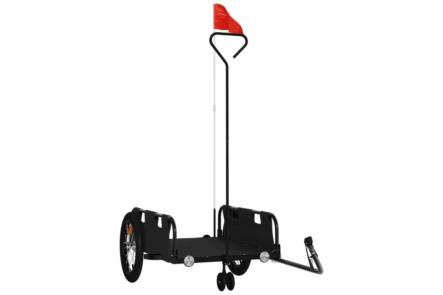 Vidaxl Bike Trailer Black Oxford Fabric And Iron
