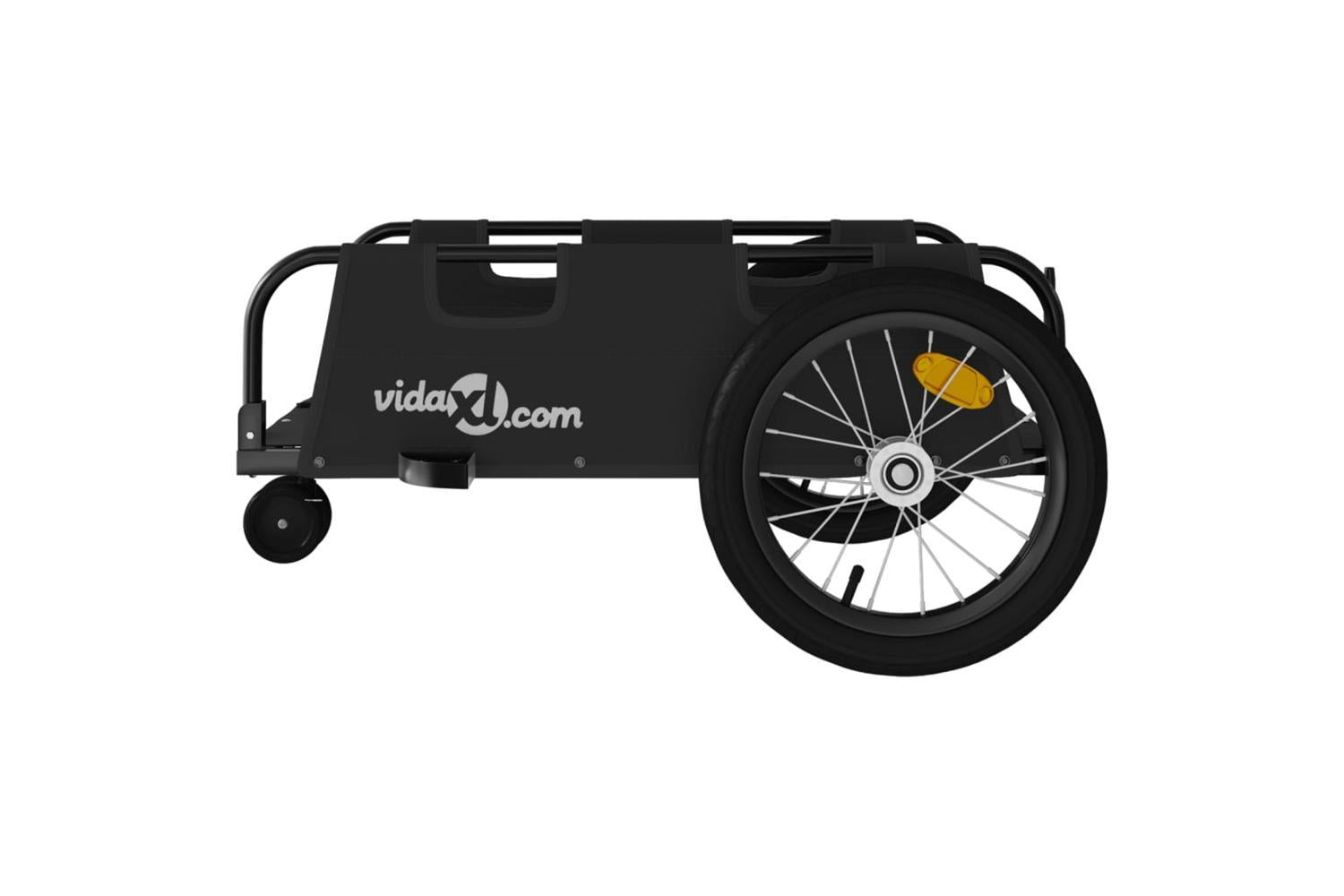 Vidaxl Bike Trailer Black Oxford Fabric And Iron-6