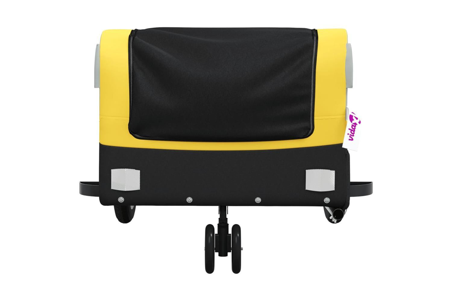 Vidaxl Bike Trailer Black And Yellow 30 Kg Iron-6