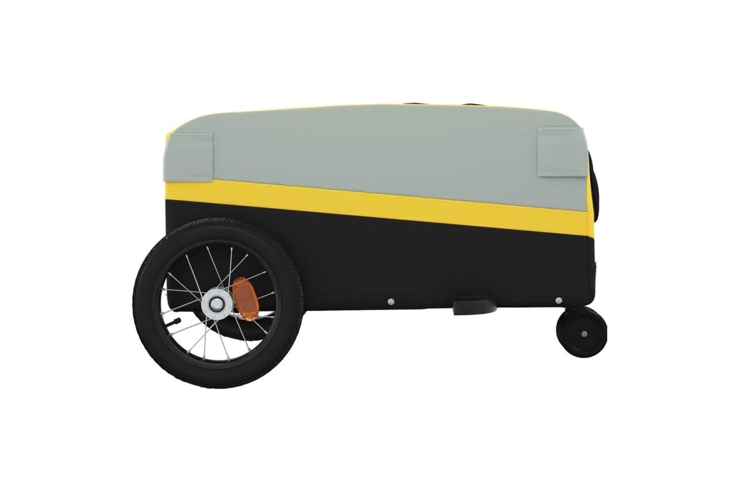Vidaxl Bike Trailer Black And Yellow 30 Kg Iron-7