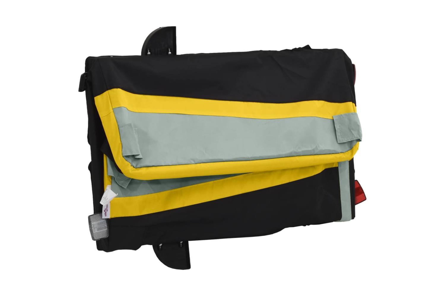 Vidaxl Bike Trailer Black And Yellow 30 Kg Iron-9