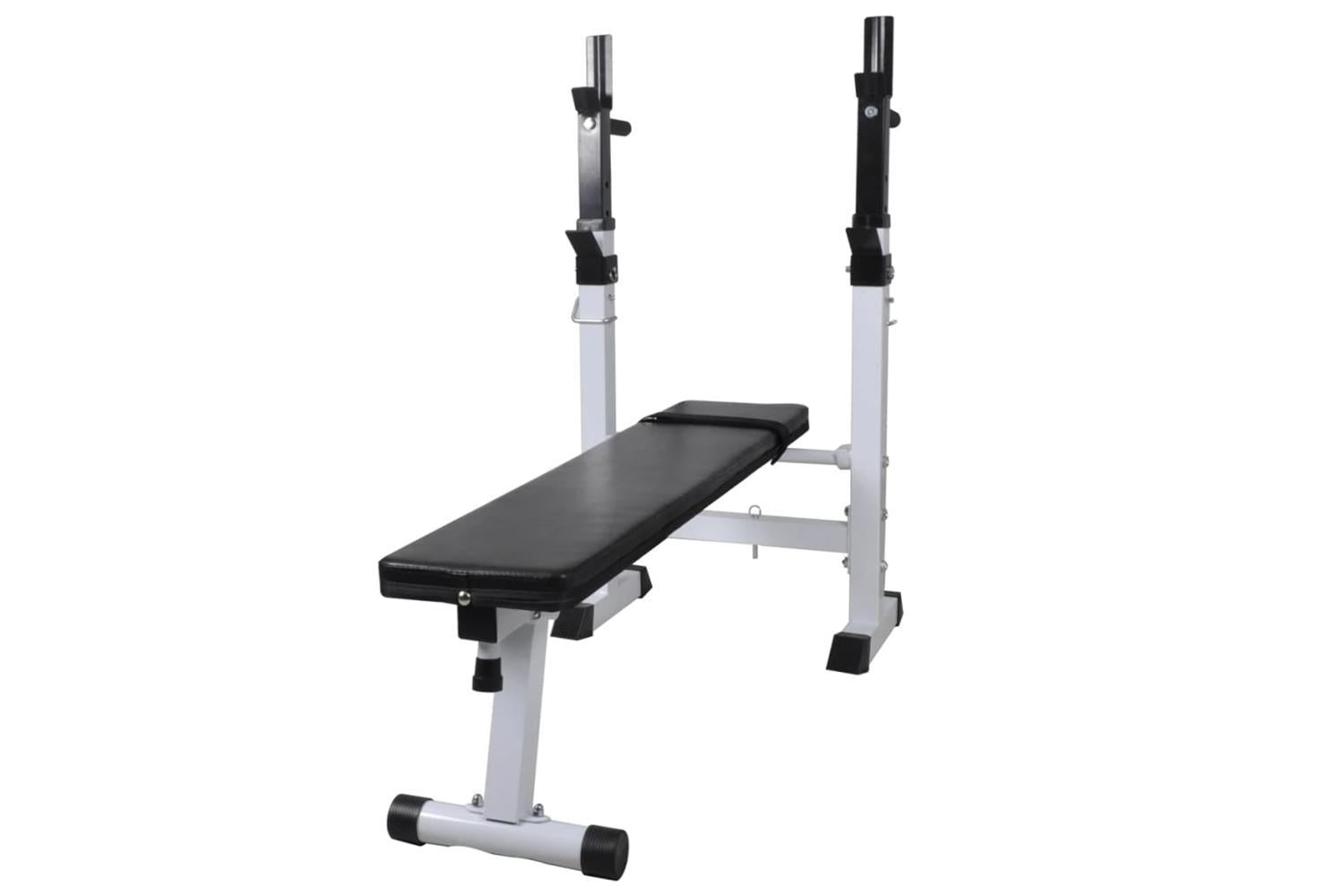 Vidaxl Workout Bench With Weight Rack, Barbell And Dumbbell Set 30.5kg-2