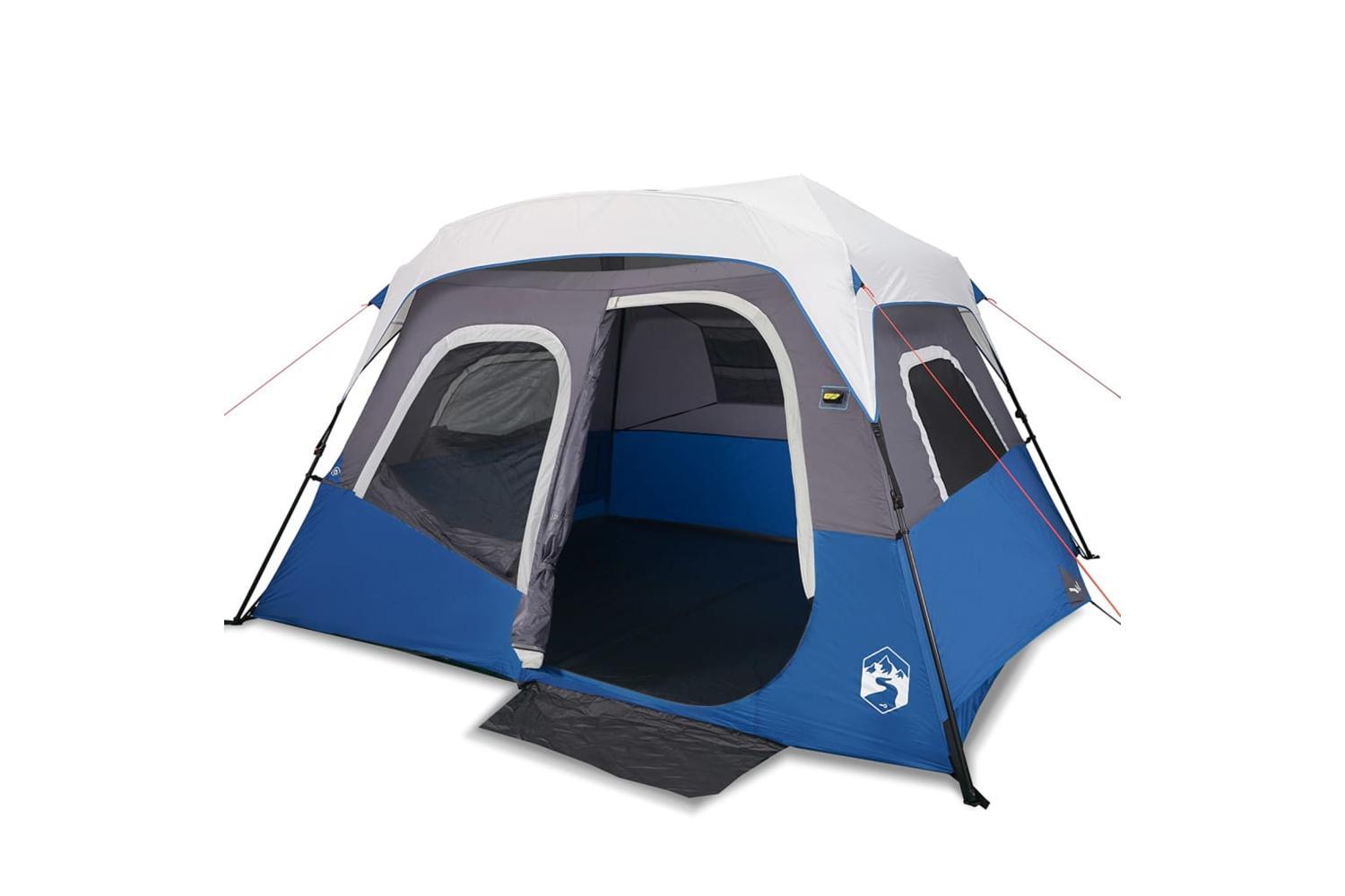 Vidaxl Family Tent With Led 6-person Light Blue Quick Release
