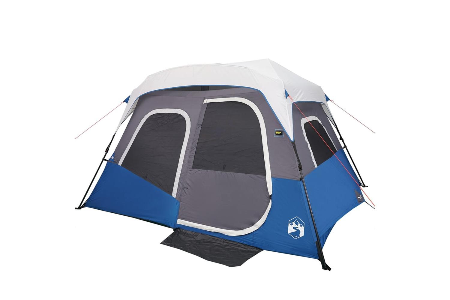 Vidaxl Family Tent With Led 6-person Light Blue Quick Release-6