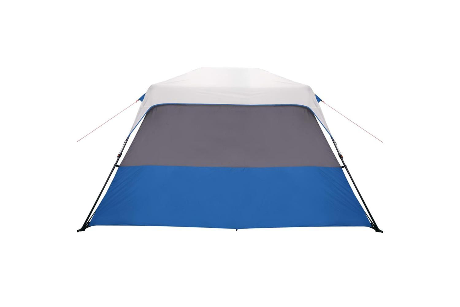 Vidaxl Family Tent With Led 6-person Light Blue Quick Release-9