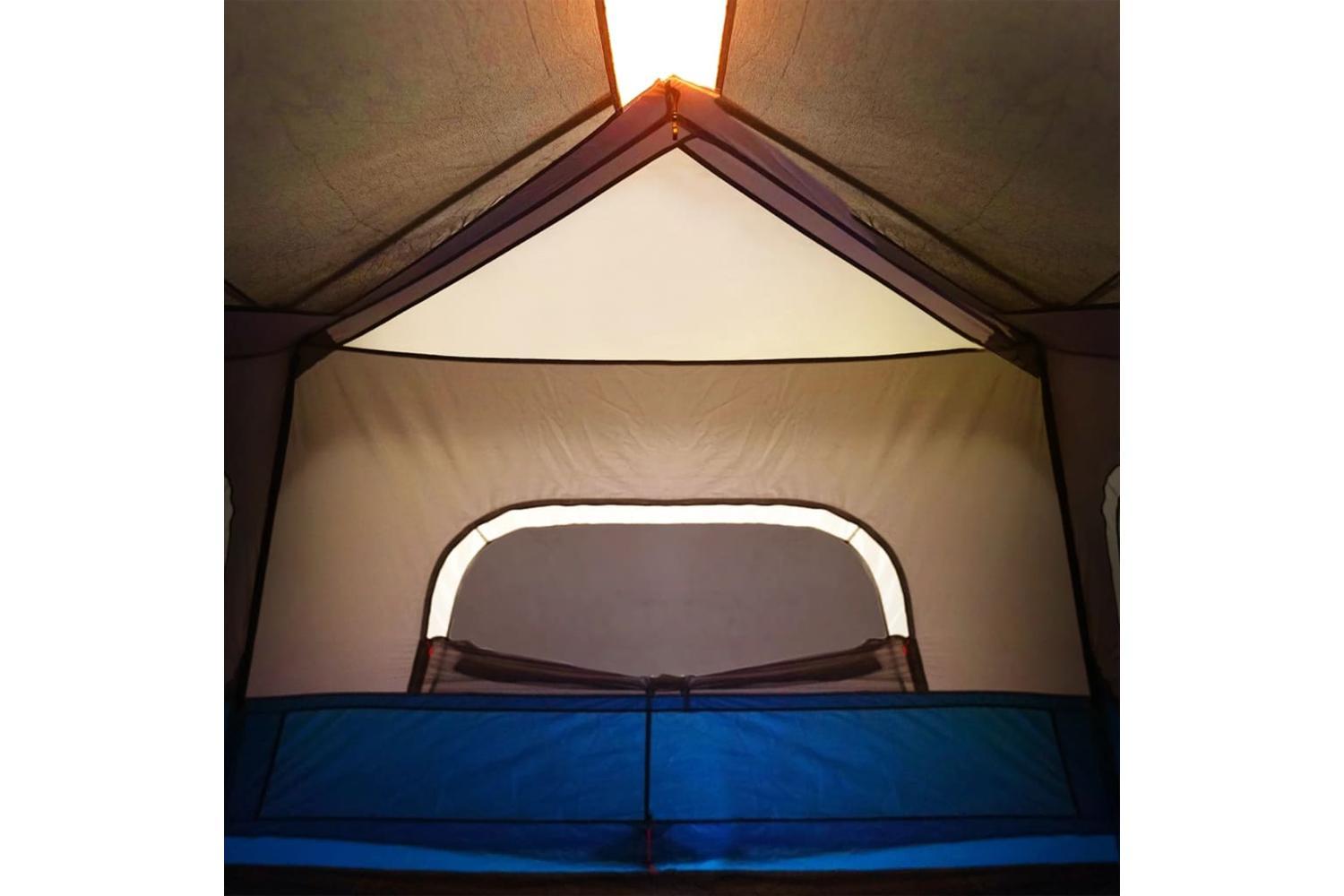 Vidaxl Family Tent With Led 6-person Light Blue Quick Release-10