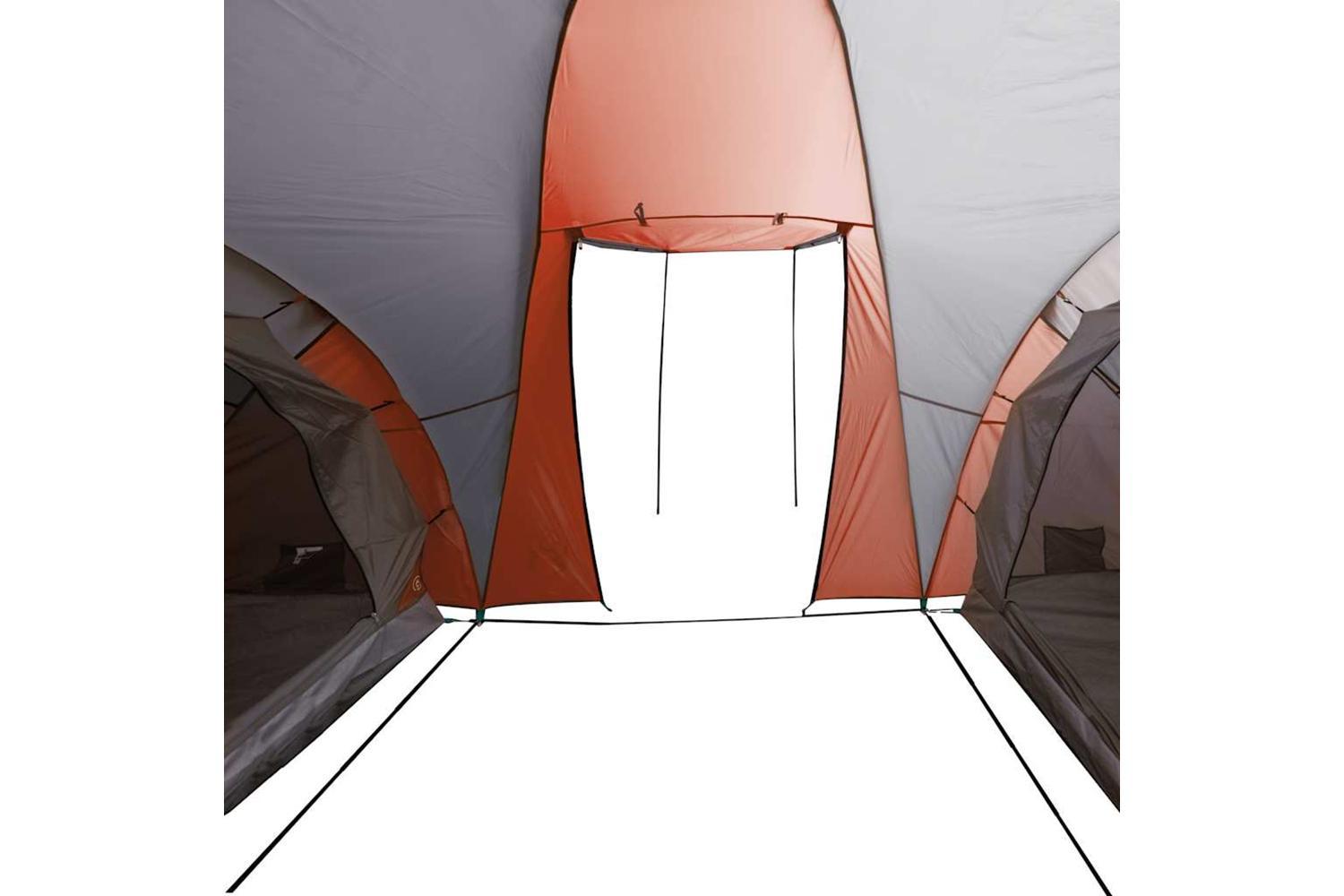Vidaxl Family Tent Dome 6-person Grey And Orange Waterproof-10