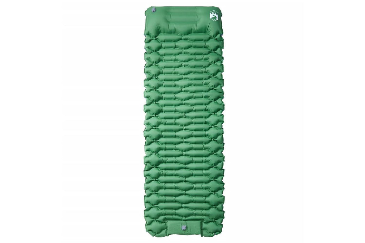 Vidaxl Self Inflating Camping Mattress With Pillow 1-person Green-2
