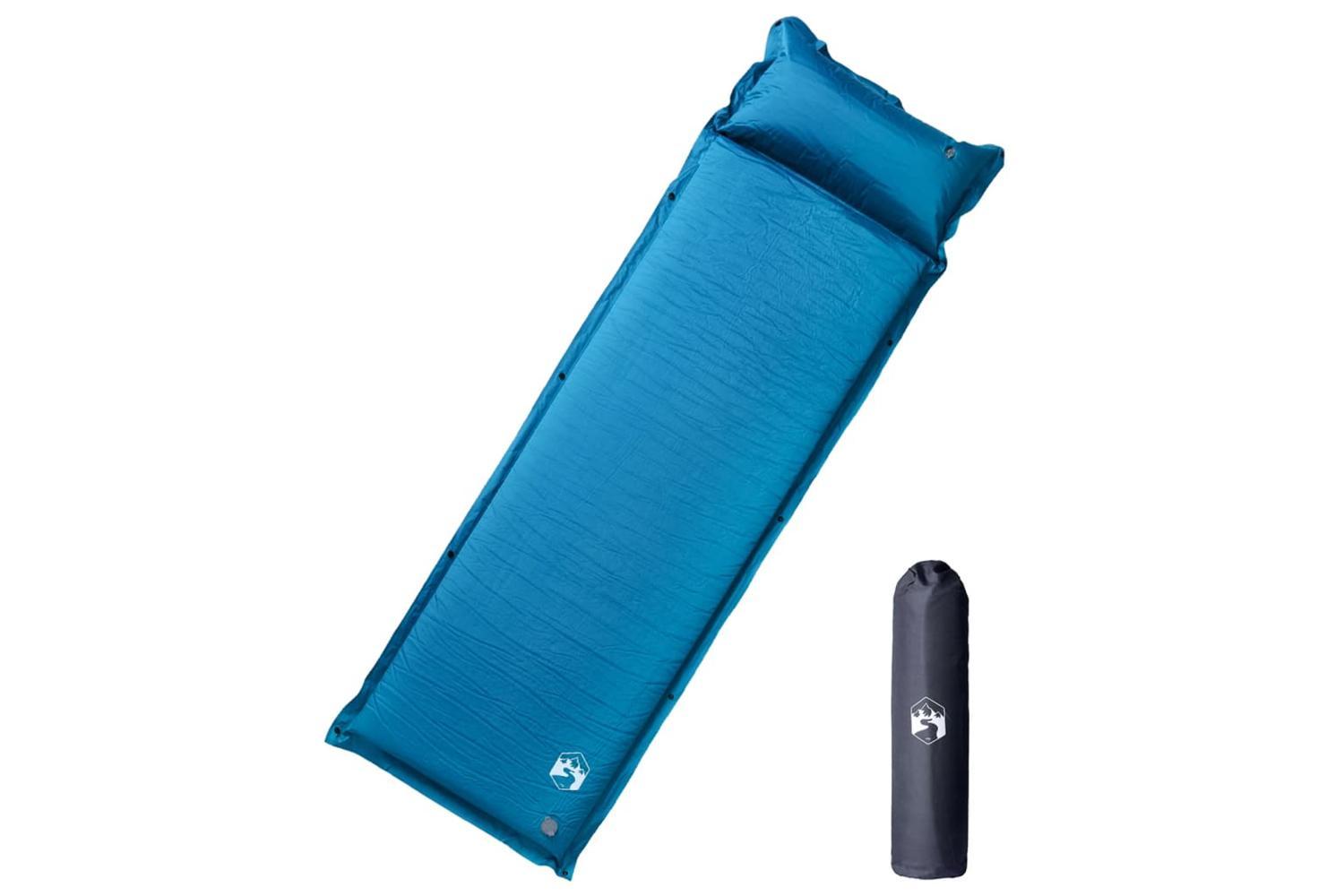 Vidaxl Self Inflating Camping Mattress With Pillow 1-person Turquoise