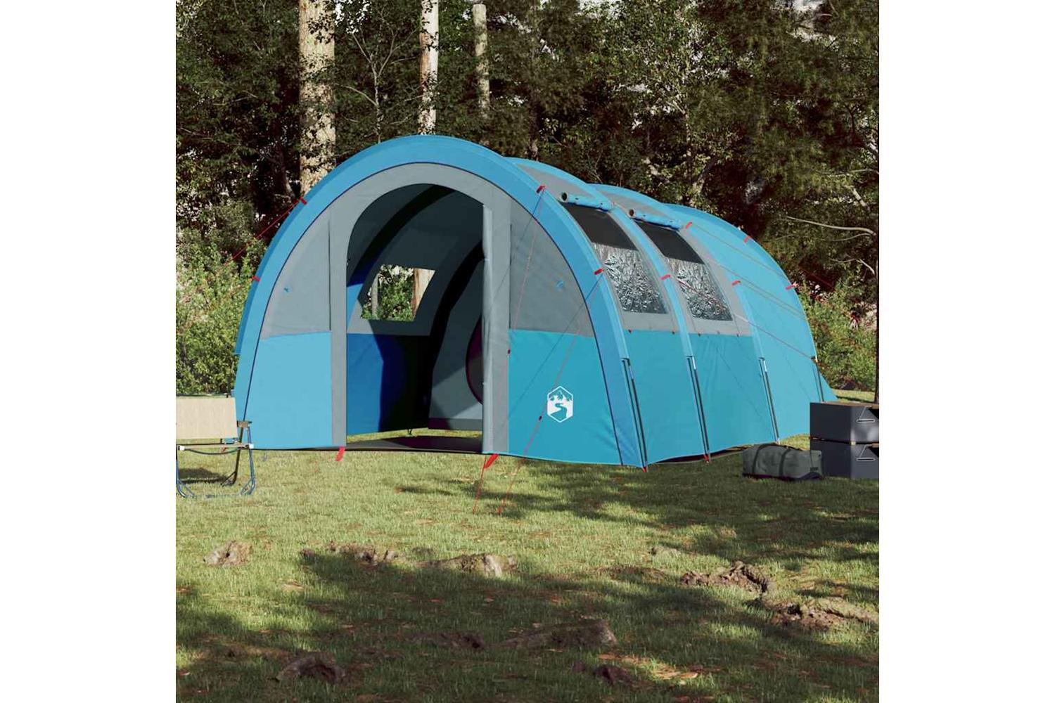 Vidaxl Camping Tent Tunnel 4-person Blue Waterproof-3