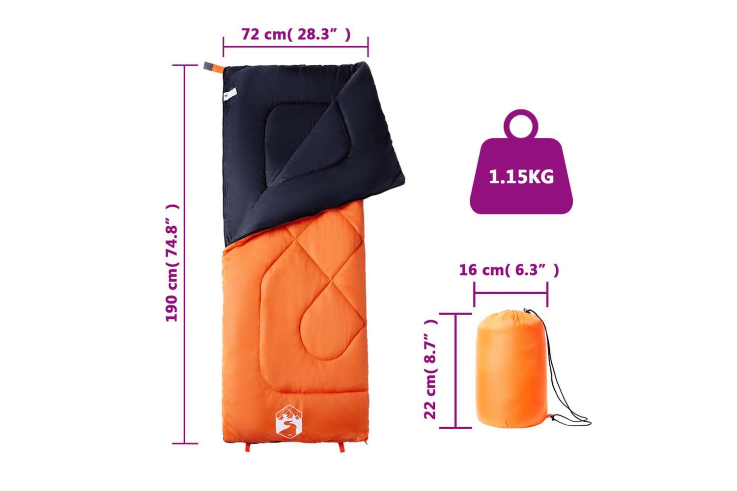 Vidaxl Sleeping Bag For Adults Camping 3 Seasons-5