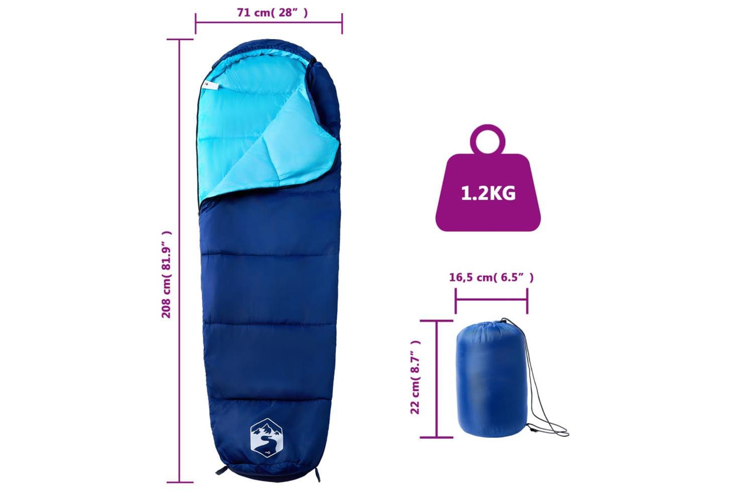 Vidaxl Mummy Sleeping Bag For Adults Camping 3 Seasons-5