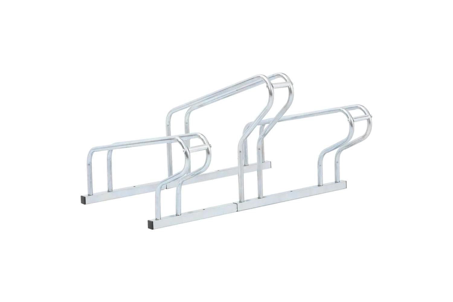 Vidaxl Bicycle Stand For 3 Bikes Floor Freestanding Galvanised Steel-5