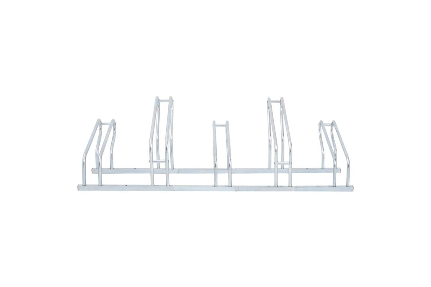 Vidaxl Bicycle Stand For 5 Bikes Floor Freestanding Galvanised Steel-3
