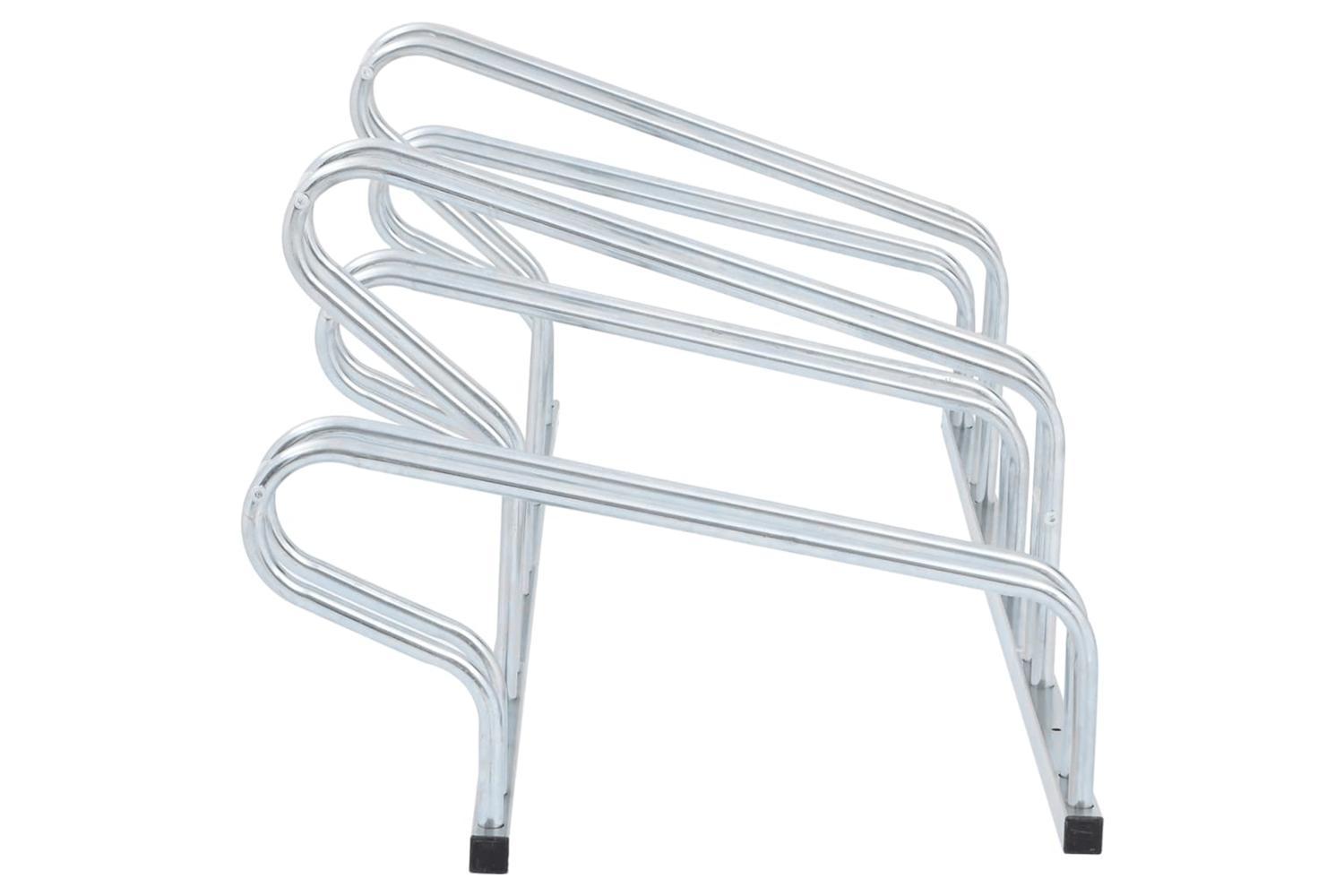 Vidaxl Bicycle Stand For 5 Bikes Floor Freestanding Galvanised Steel-4