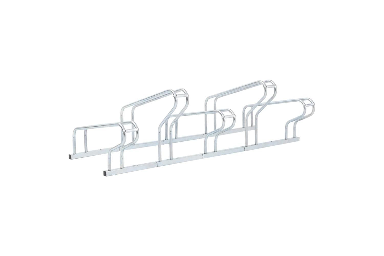 Vidaxl Bicycle Stand For 5 Bikes Floor Freestanding Galvanised Steel-5