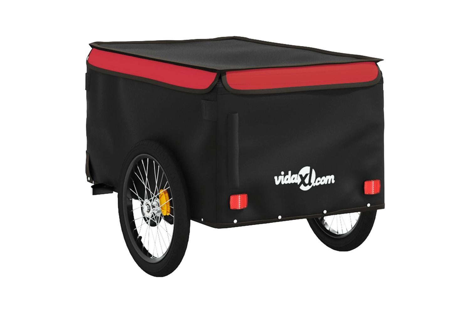 Vidaxl Bike Trailer Black And Red 30 Kg Iron-8