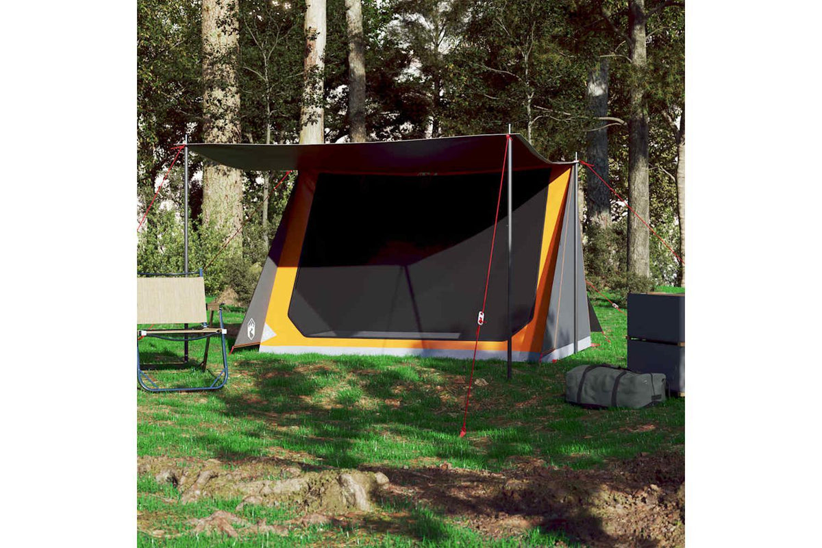 Vidaxl Camping Tent 2-person Grey And Orange Waterproof-3