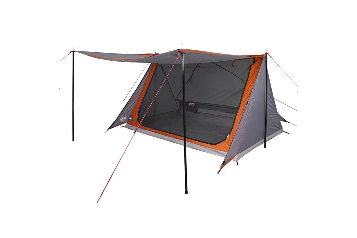 Vidaxl Camping Tent 2-person Grey And Orange Waterproof-8