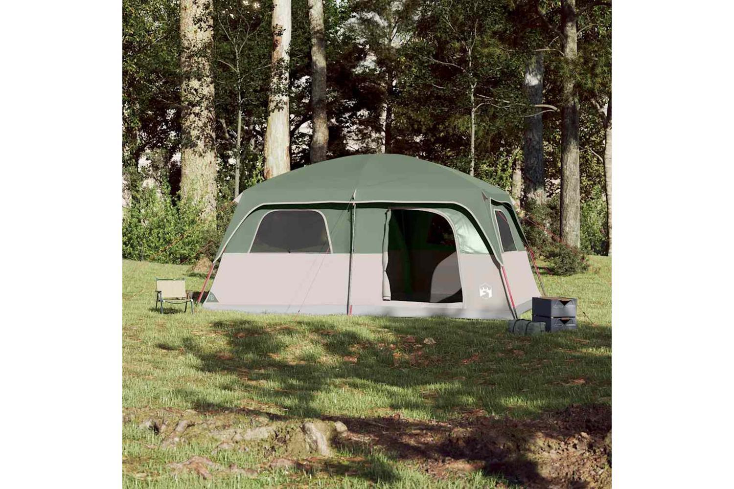 Vidaxl Family Tent Cabin 8-person Green Waterproof-3