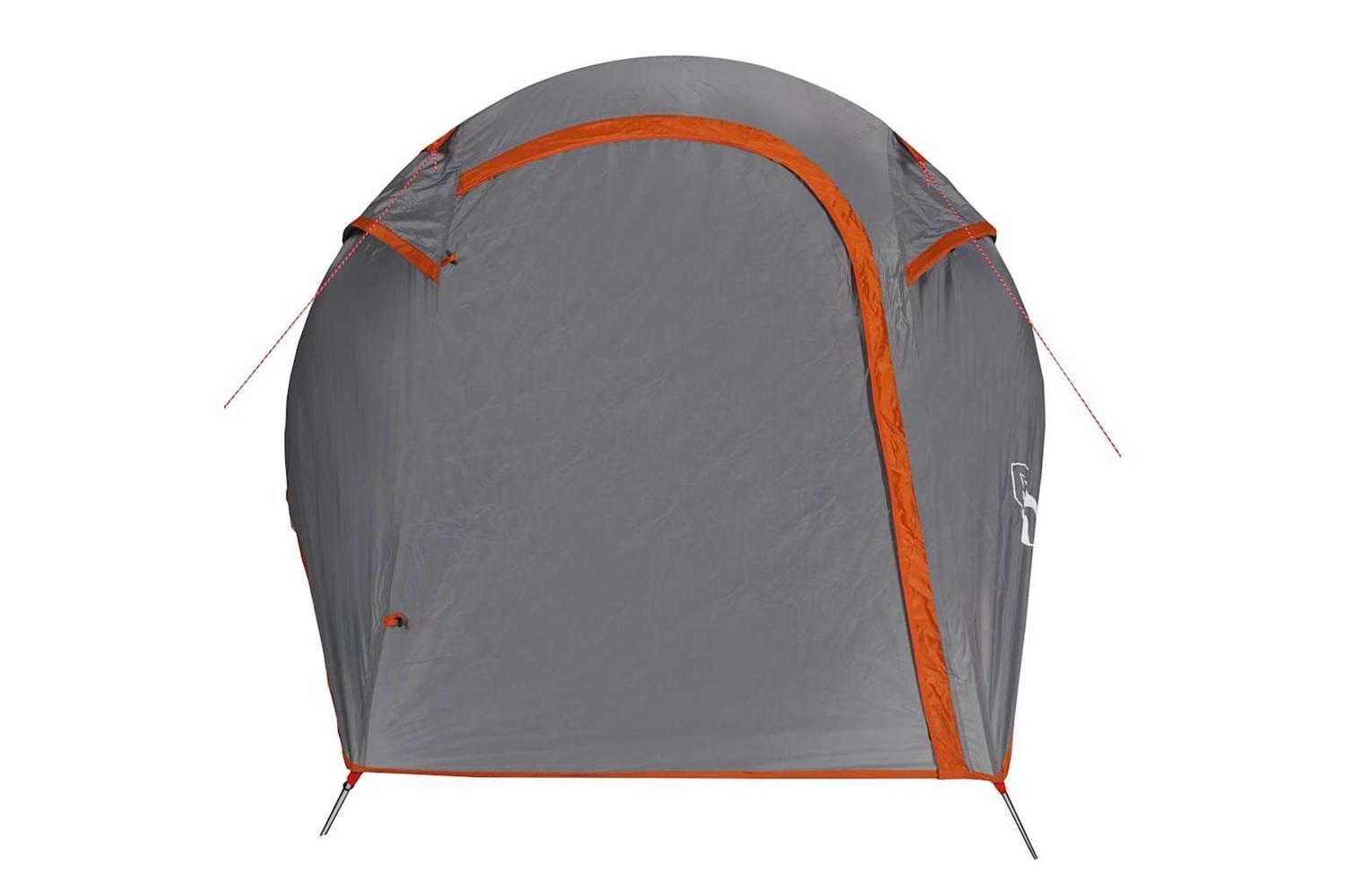 Vidaxl Camping Tent Tunnel 3-person Grey And Orange Waterproof-6