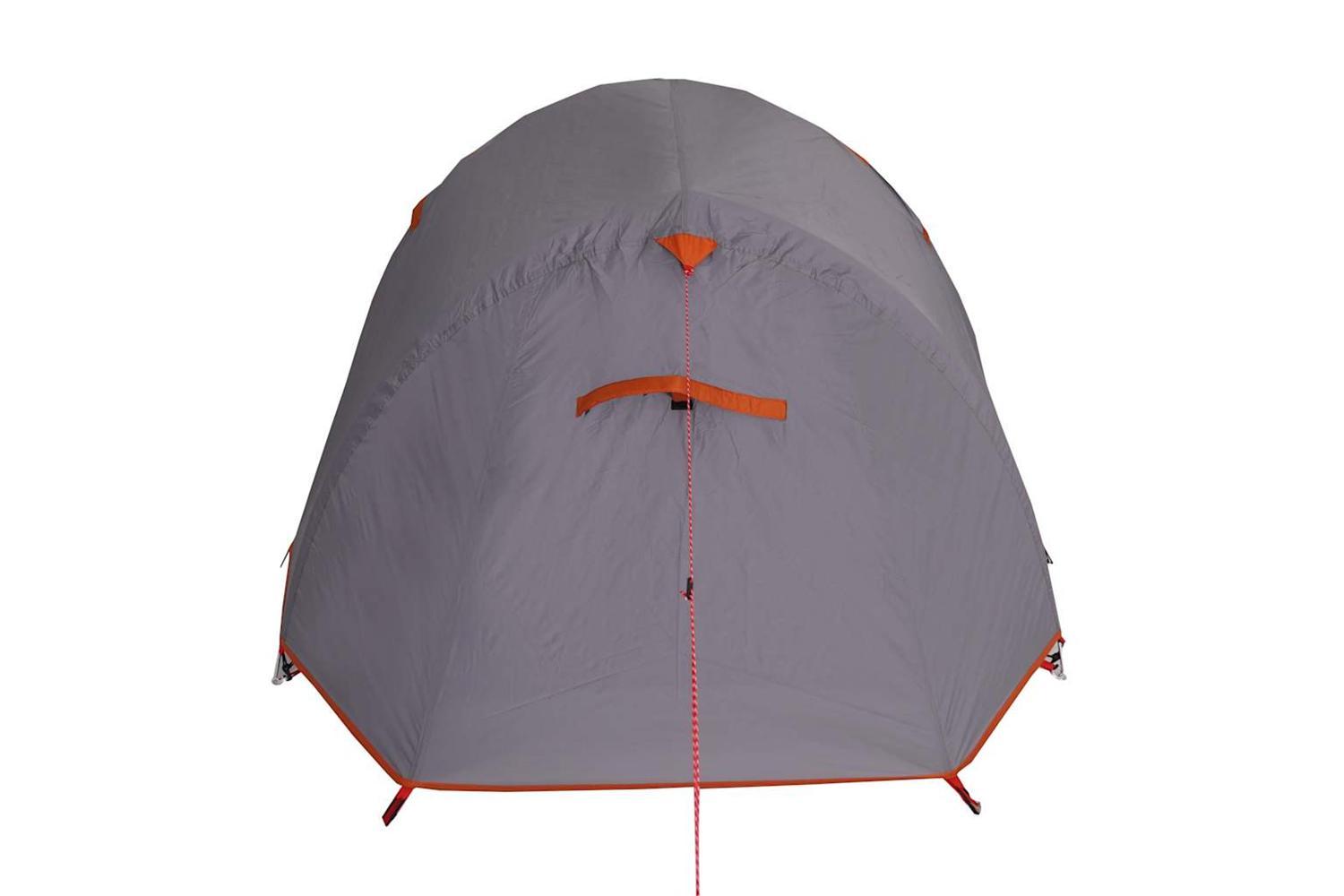 Vidaxl Camping Tent Tunnel 3-person Grey And Orange Waterproof-10