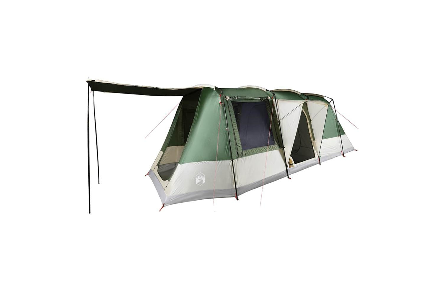 Vidaxl Camping Tent Tunnel 4-person Green Waterproof-2