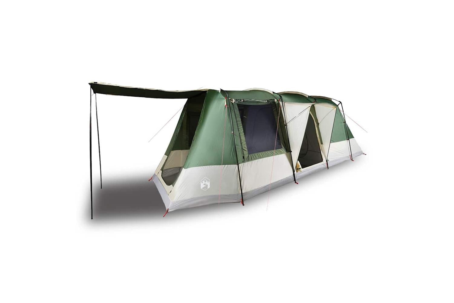 Vidaxl Camping Tent Tunnel 4-person Green Waterproof-4